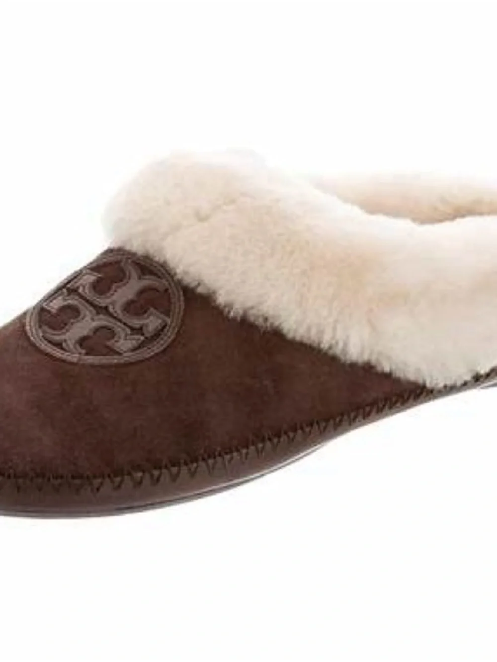 TORY BURCH | coley-split suede slipper, pewter